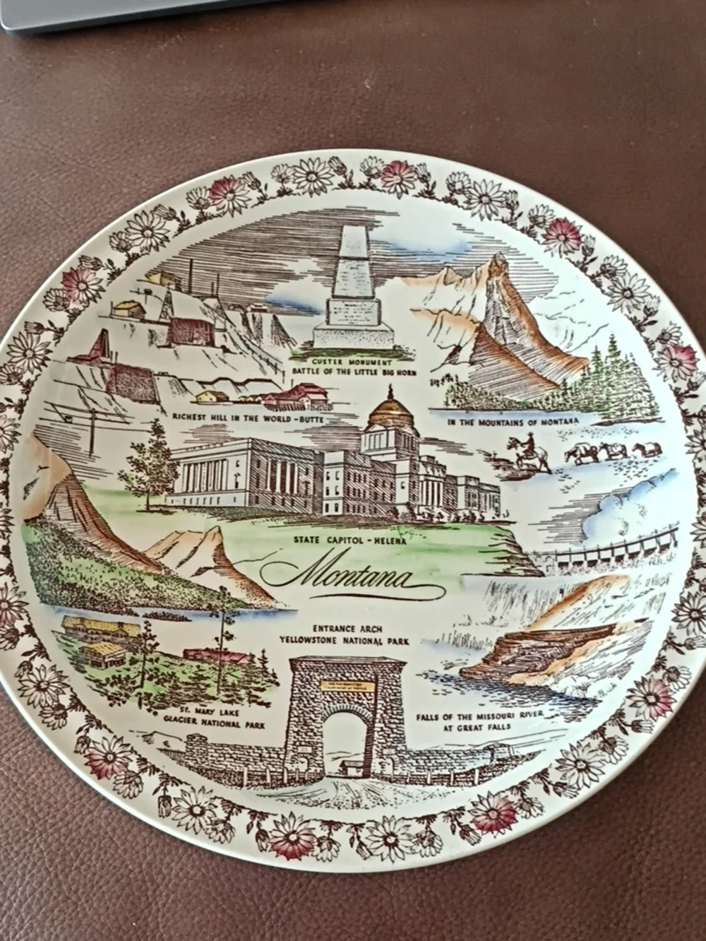 Montana Vernon Kilns Vintage Plate